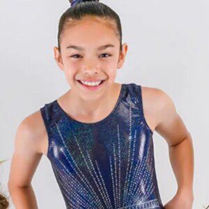 Destira - Navy Glitter Girls Gymnastics Leotard